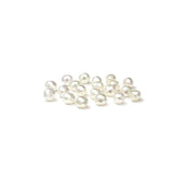 White Pearl, Round Faceted Fire Polished; 8mm - 20 pcs