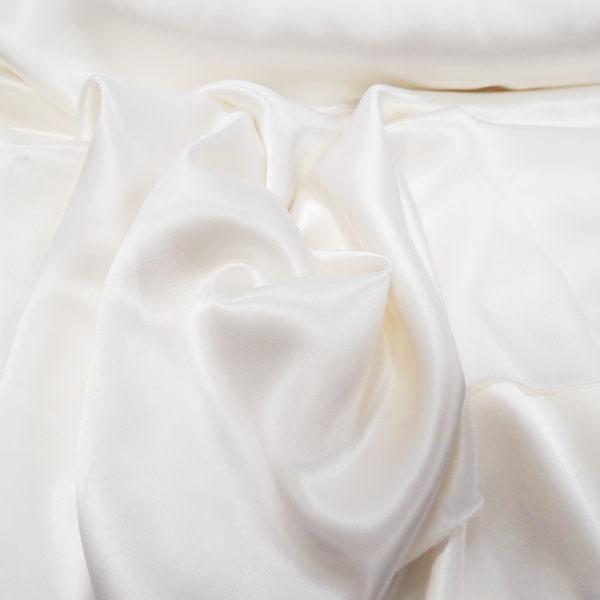 Silk Charmeusse, White, 54" Wide- 1 Yard