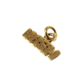 Wish Charm, Gold Filled, 13x7mm; 1 piece