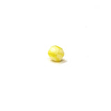 Yellow/White, Round Faceted Fire Polished; 8mm - 20 pcs