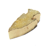 Sunshine Yellow Druzy Arrow Head Pendant, Gold, 46x19mm; 1 piece