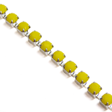 Yellow Opaque Rhinestone Cup Chain, ss18- 1 foot