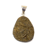Gold Druzy Pendant - Silver