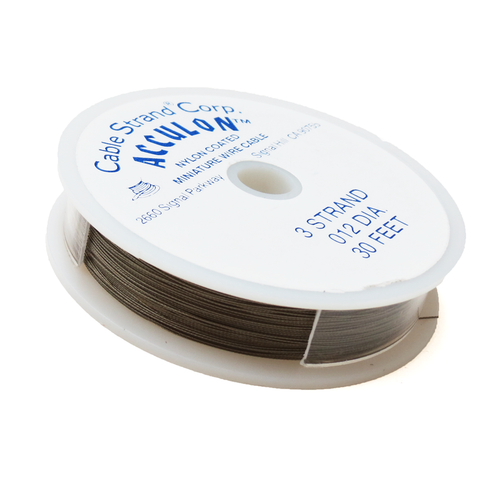 Acculon, Nylon Coated Beading Wire-Gold; 12/30ft