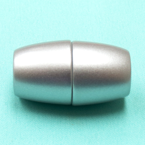 Acrylic Magnetic Clasp, Silver-17x31mm; 1pc