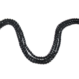 Black, Faceted Agate; 3mm