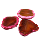 Fuschia Free Form Agate Bead. 35x30mm - 1 piece