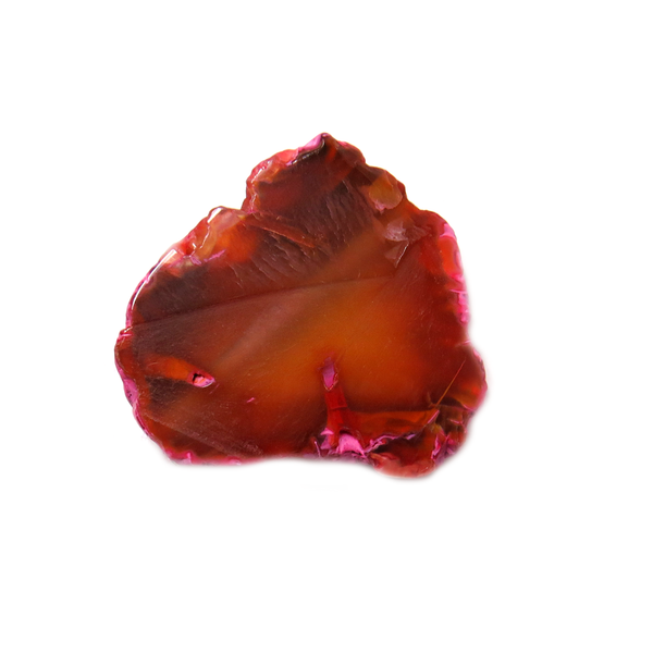 Fuschia Free Form Agate Bead. 35x30mm - 1 piece