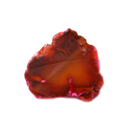 Fuschia Free Form Agate Bead. 35x30mm - 1 piece