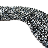 Tibetian Agate Round Faceted, Black&White-10mm