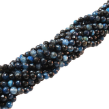 Capri Blue, Round Faceted Fire Agate-8mm