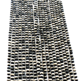 Stripes Faceted Agate, Black; 6mm