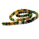 Earth Tones, Round Faceted Fire Agate-6mm