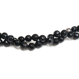 Agate Round Faceted, Black and White Stripes; 12mm