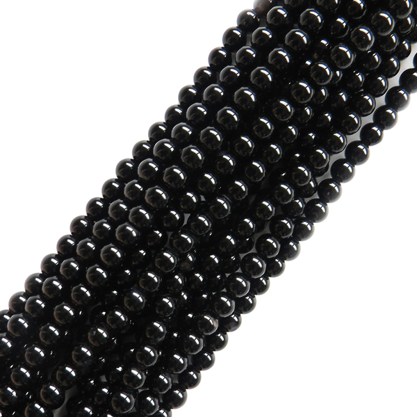 Black Agate, 6mm - 1 strand