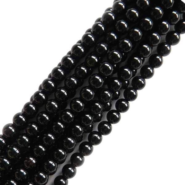 Black Agate, 8mm - 1 strand