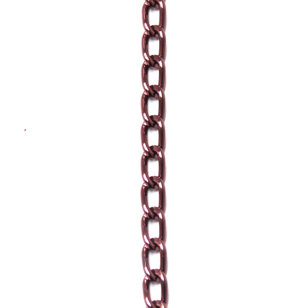 Aluminum Chain, Brown-7x4mm; per yard