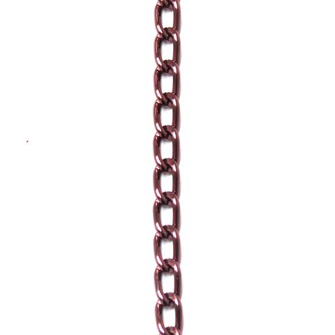 Aluminum Chain, Brown-7x4mm; per yard