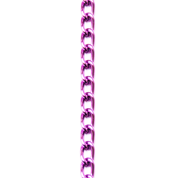 Aluminum Chain, Purple-5x3mm; per yard