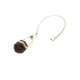 Amethyst Herkimer Crystal Pendulum - Silver