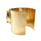 Cuff with Amethyst Druzy, Electroplated, 2 inches - 1 piece