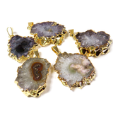 Stalactite Pendant, 25x23mm - Gold