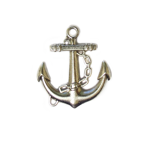 Anchor Charm-Antique Silver