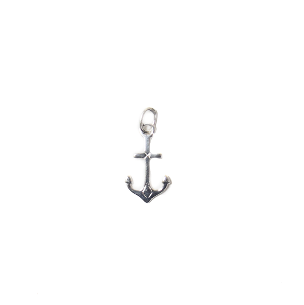 Anchor Charm, Sterling Silver, 15x9mm - 1 piece