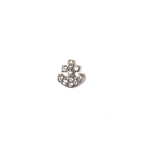 Anchor with Rhinestones- Floating Charm