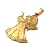 Angel Pendant, Stainless Steel, Gold, 32x18mm - 1 piece