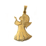 Angel Pendant, Stainless Steel, Gold, 32x18mm - 1 piece
