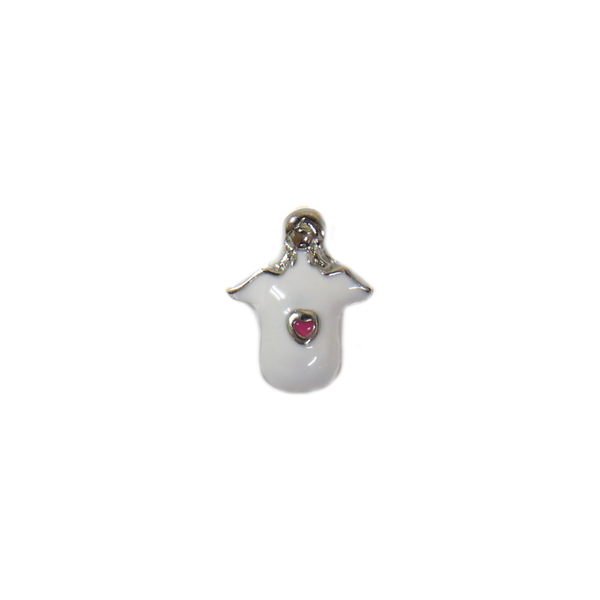 White Angel with Rhinestone - Floating Charm