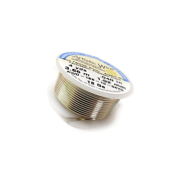 Artistic Wire, Silver Plated, 18 Gauge, 1.02mm - 4 yards