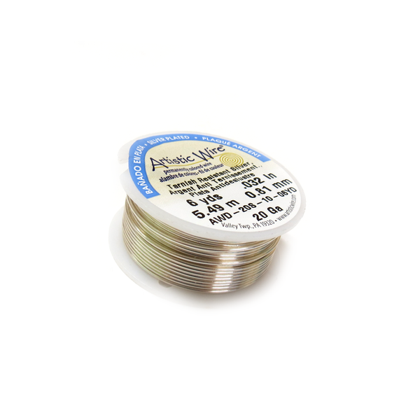 Artistic Wire, Silver Plate, 20 Gauge, 0.81mm - 6 yards