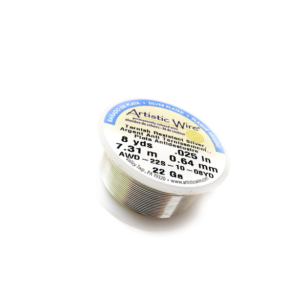 Artistic Wire, Silver Plated, 22 Gauge 0.64mm - 8 yards