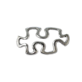 Autism Symbol Connector, Silver, 30x17mm; 1 piece
