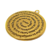 Ave Maria Pendant, Antique Gold, 40mm; 1 piece