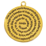 Ave Maria Pendant, Antique Gold, 40mm; 1 piece