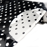 Black and White Polka Dots Silk Chiffon Prints, 54" Wide- 1 Yard