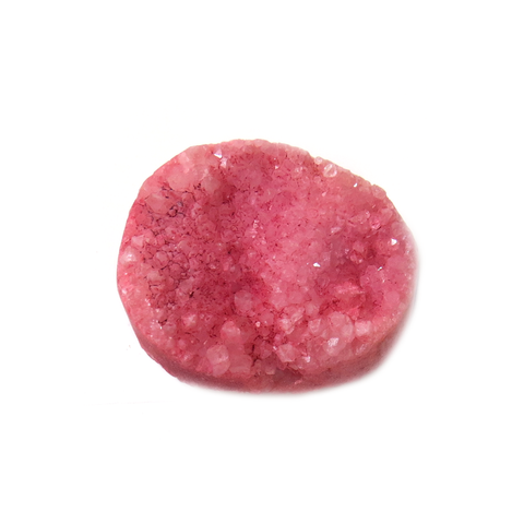 Rose Druzy Bead, 32x25mm - 1 piece