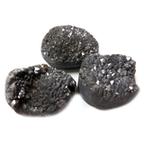 Gray Druzy Bead, 35x25mm - 1 piece