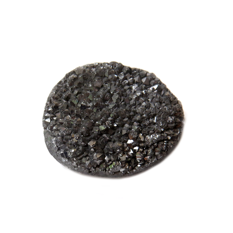 Gray Druzy Bead, 35x25mm - 1 piece