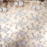 Sade, Embroidered Lace, Beige, 54" Wide- 1 Yard