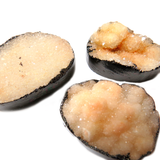 Beige Druzy Bead, Black, 34x24mm - 1 piece