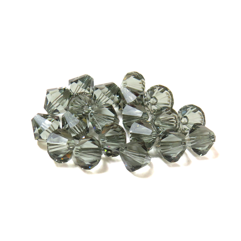 Swarovski Crystal, Bicone, 8mm - Black Diamond; 20 pcs