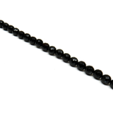 Black, Faceted Agate; 8mm