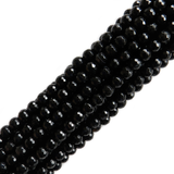 Black, Faceted Agate; 8mm