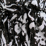Black and White Sequins, 54" Wide- 1 Yard
