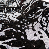 Black and White Sequins, 54" Wide- 1 Yard