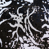 Black and White Sequins, 54" Wide- 1 Yard